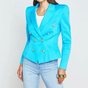 L'AGENCE Bethany Tapered Blazer In Blue size 0